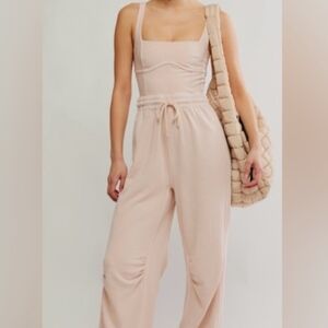 NWT FP Movement by Free People Beige Jumpsuit
